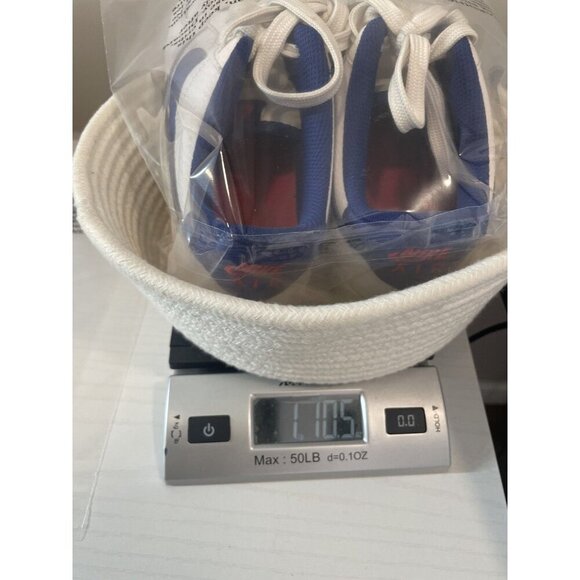 Nike Air Force 1 Low White Blue Swoosh Casual Sneakers Size 6Y (W 7.5) - Picture 10 of 11